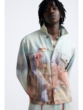 Zara Men's Cowboy Denim Jacket x TwoJeys Limited Edition Size S NWT - RARE